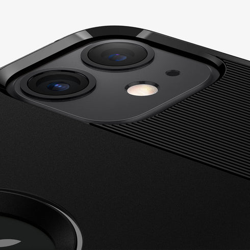 076CS27183 - iPhone 11 Case Rugged Armor in Matte Black showing the back